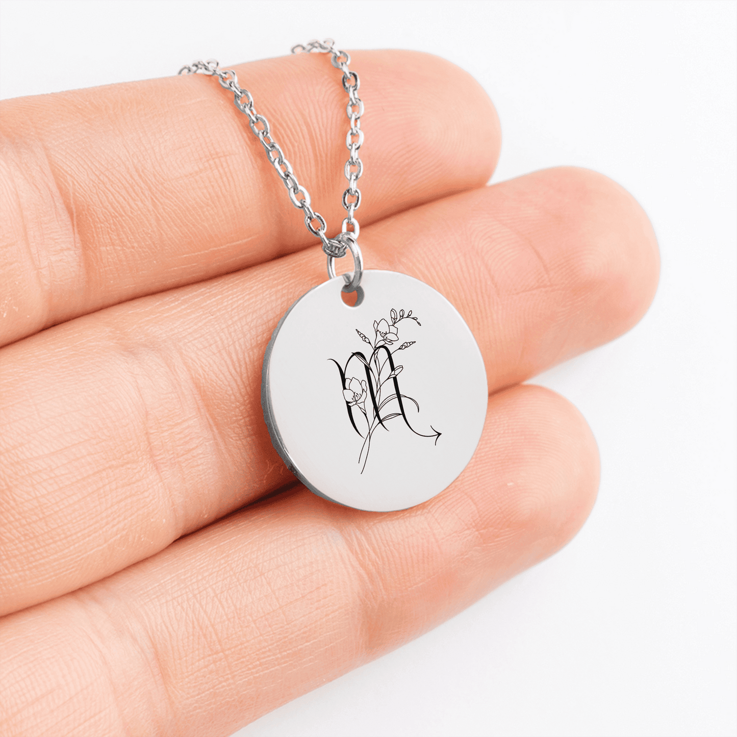 Personalized Zodiac Sign Flower Necklace