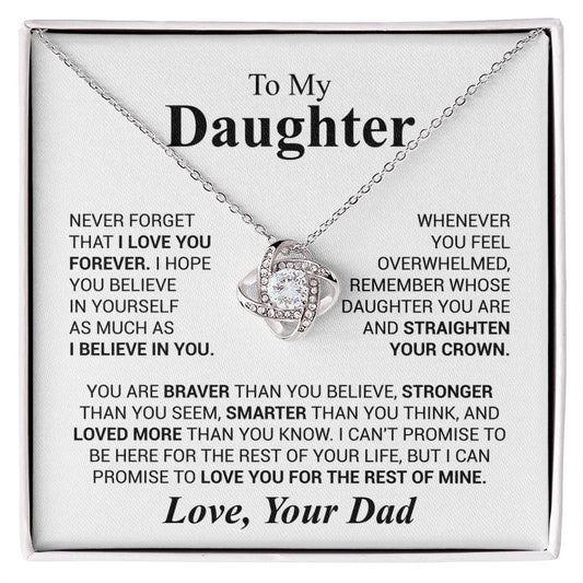 To My Daughter | Necklace with Love Knot
